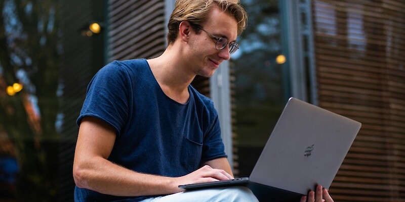 Person Using a Laptop